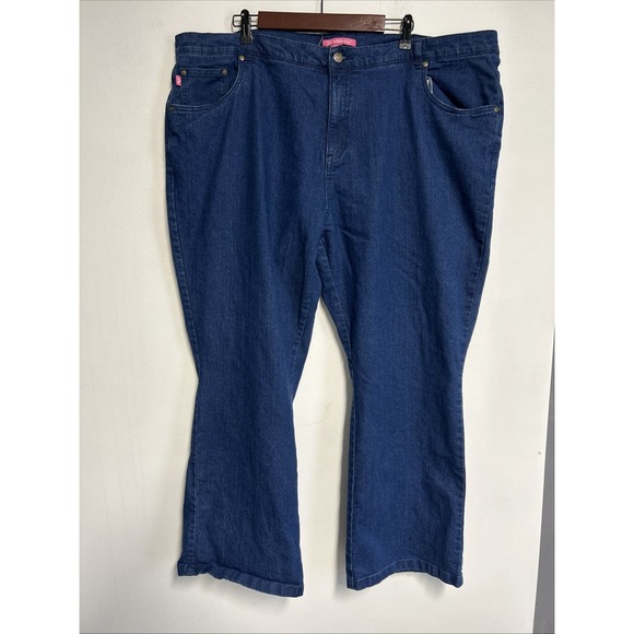 Woman Within Denim - Woman Within Size 26W Jeans High Waist Bootcut Stretch Medium Wash Comfort